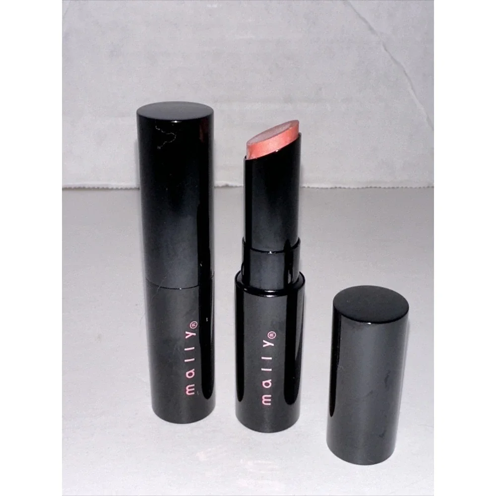 Mally Beauty Ultra Chic Lipstick PLAYFUL Shimmer Peach Pink Lot of 2 Tubes New